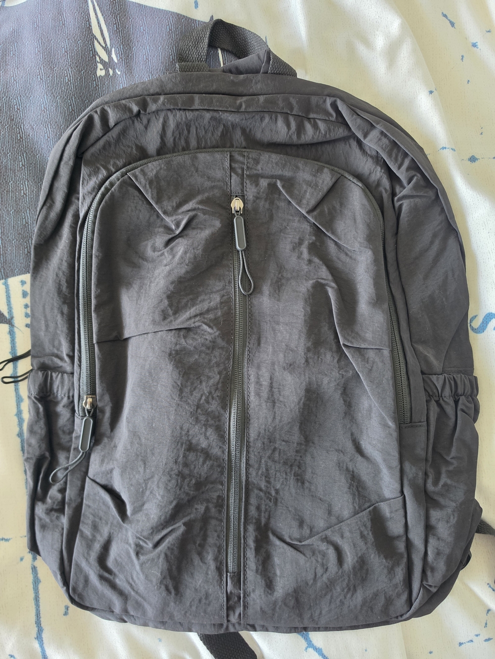 Men's Everyday Black Backpack - Lightweight Travel & Work Bag